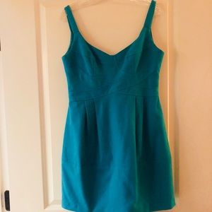 Turquoise Structured Mini Dress